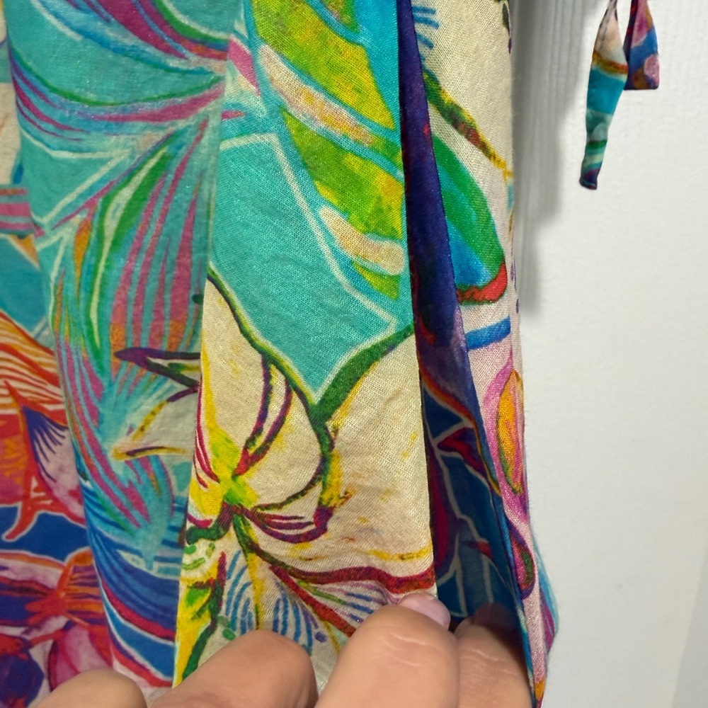 Johnny Was Multicolor Floral Swim Coverup - Picture 10 of 12